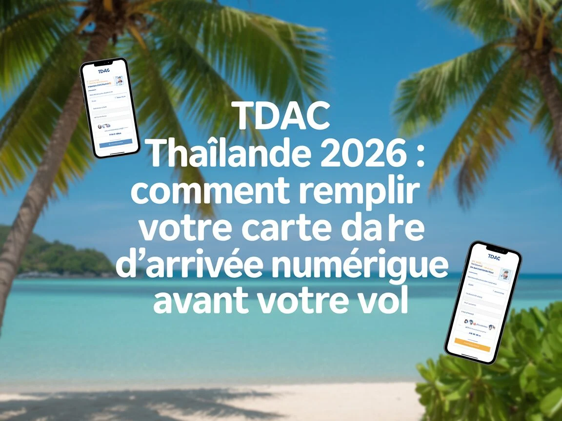 TDAC Thaïlande 2026 : comment remplir votre carte d&rsquo;arrivée numérique avant votre vol